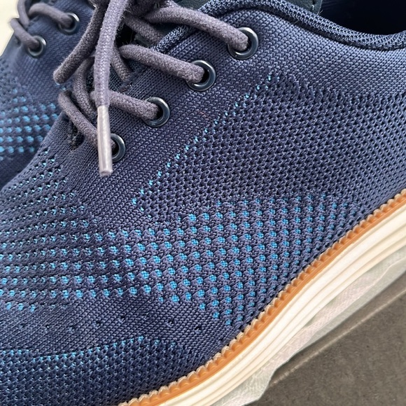 Vance Co Ezra blue knit dress shoes - Picture 6 of 10